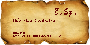 Bóday Szabolcs névjegykártya